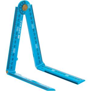 OX Pro Tuff Folding Rule Cyan